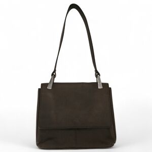 LOUVIER Paris leather Shoulder Bag brown